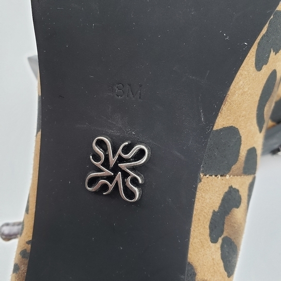 𝅺Simply Vera Vera Wang Leopard Print High Heel Platform Shoes, Size 8M - Picture 7 of 9